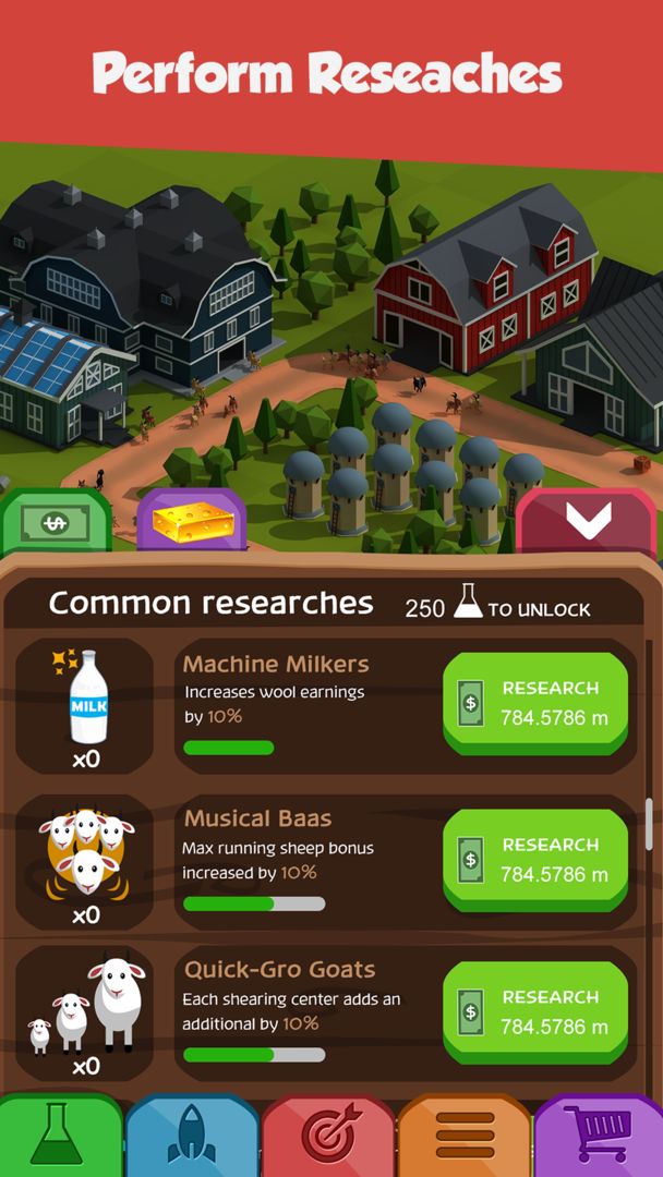 Screenshot of Tiny Goat Idle Clicker Game