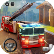 Giochi di camion dei pompieri di salvataggio della città