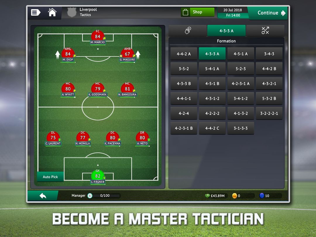 Soccer Manager 2019 ภาพหน้าจอเกม