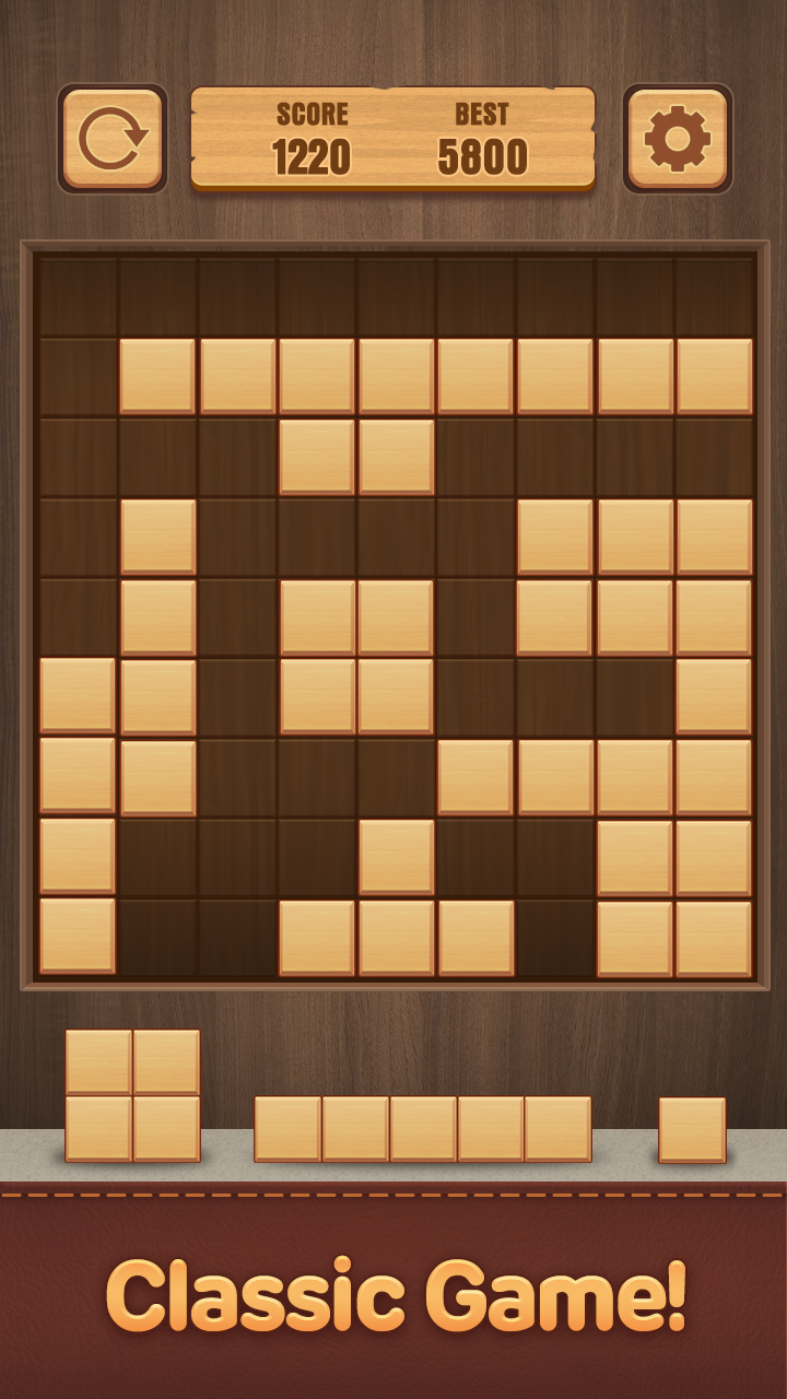 Скриншот игры Wood Puzzle Block -Classic Puzzle Block Brain Game