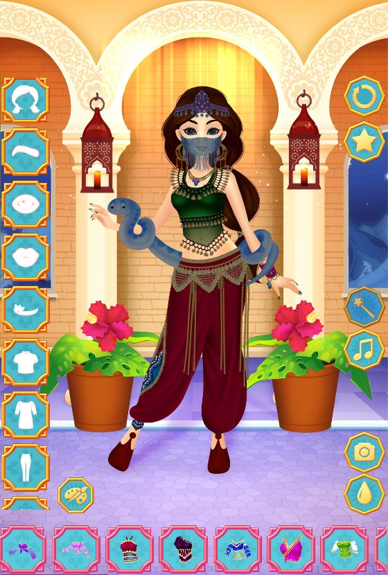 arabian princess dress up games Arabian Nights Scene Maker