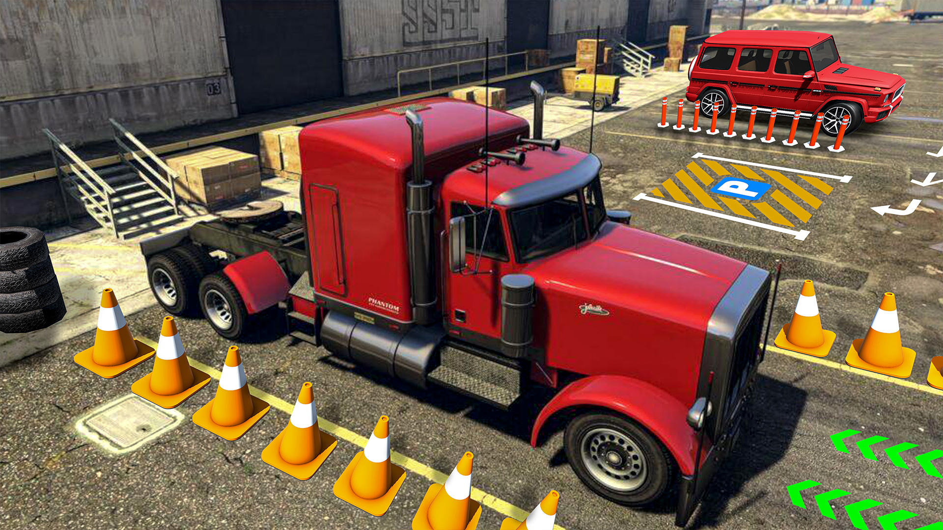 Captura de Tela do Jogo offroad Truck Parking sim Game