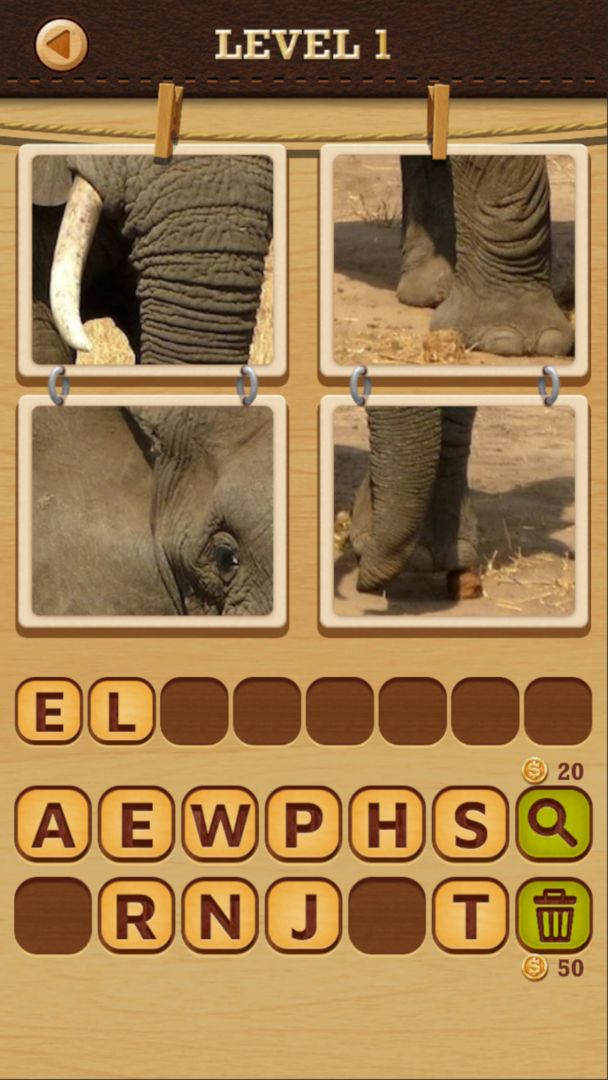 4 Pics Puzzle: Guess 1 Word遊戲截圖