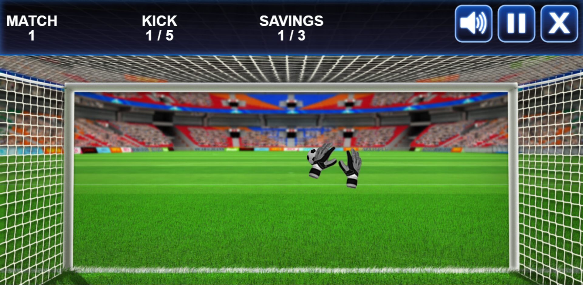 Скриншот игры Goalkeeper Training game