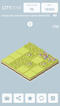 Captura de Tela do Jogo City 2048