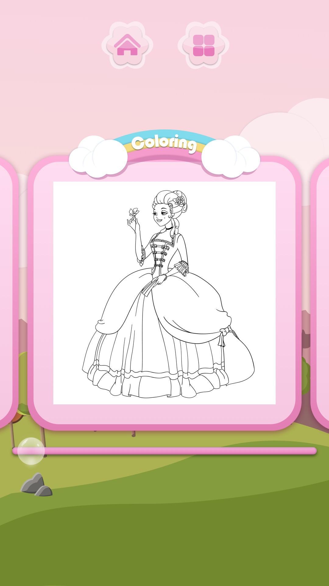 Cuplikan Layar Game Princess Coloring Books