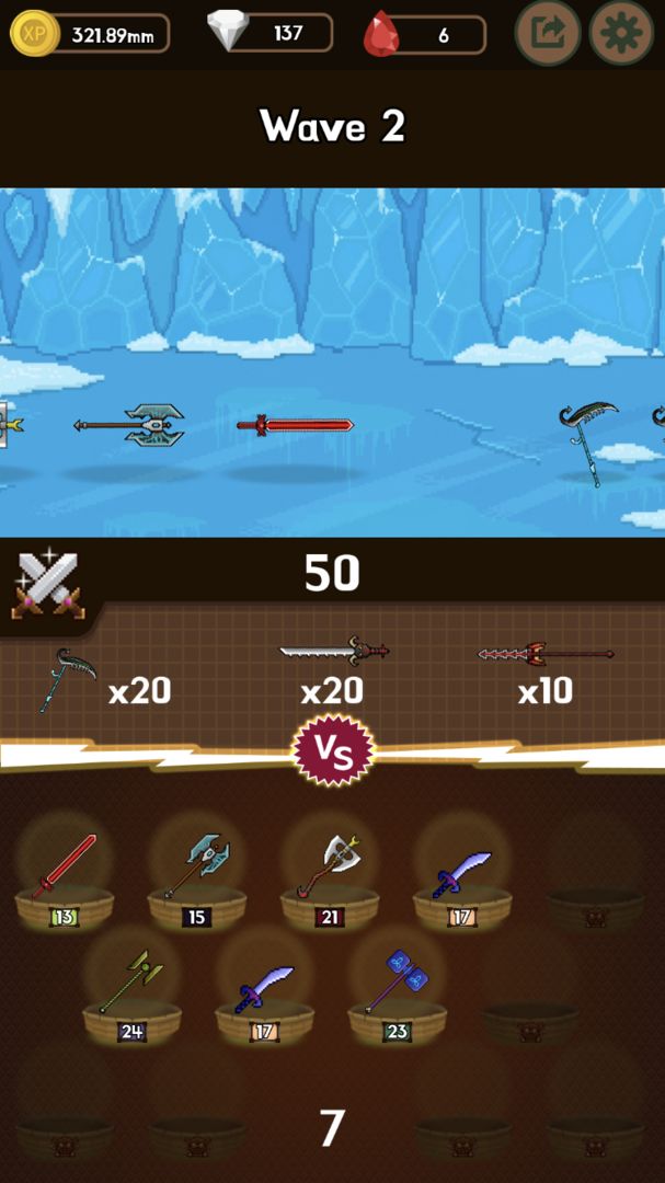 WeaponWar : Idle Merge Weapon screenshot game