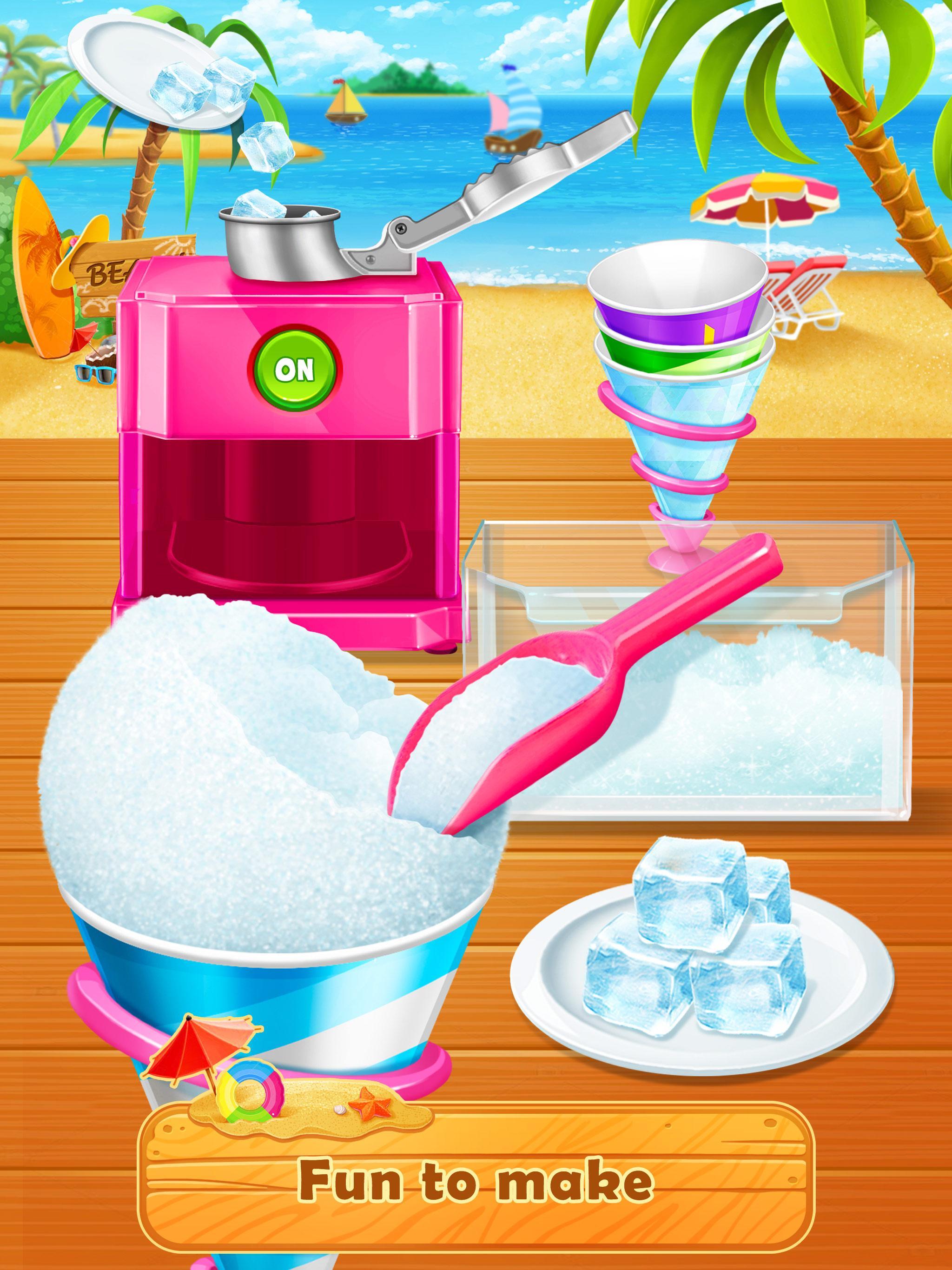 Summer Icy Snow Cone Maker Game Screenshot