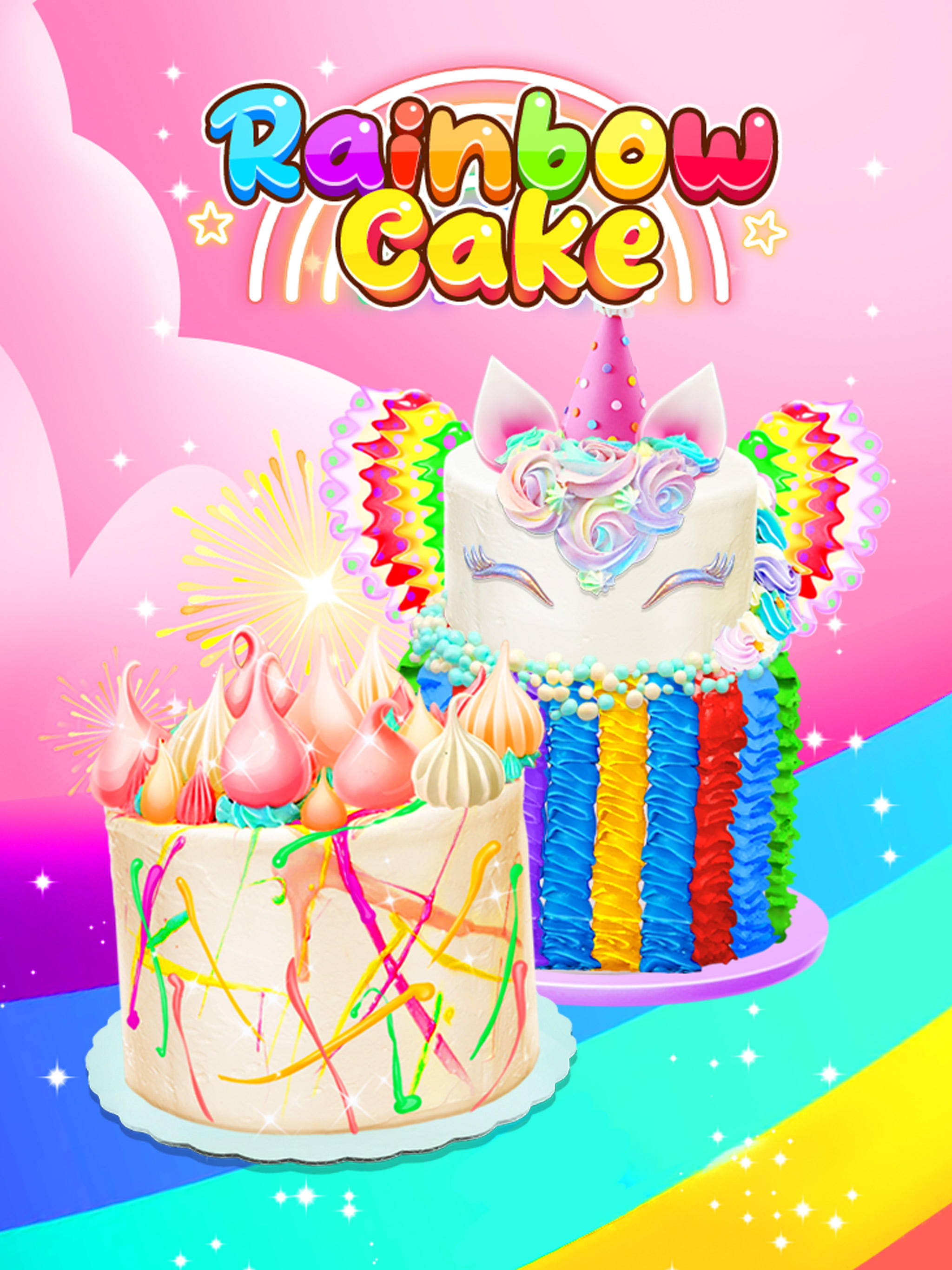 Captura de Tela do Jogo Rainbow Cake Desserts Master