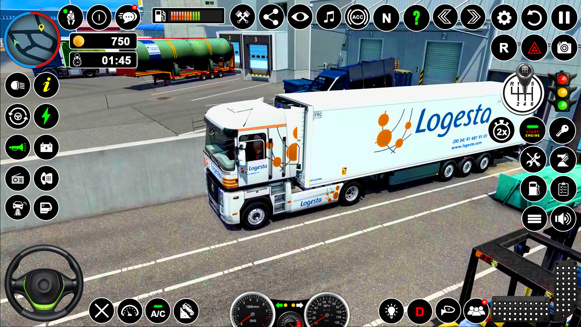 Captura de Tela do Jogo euro carga caminhão driving 3d