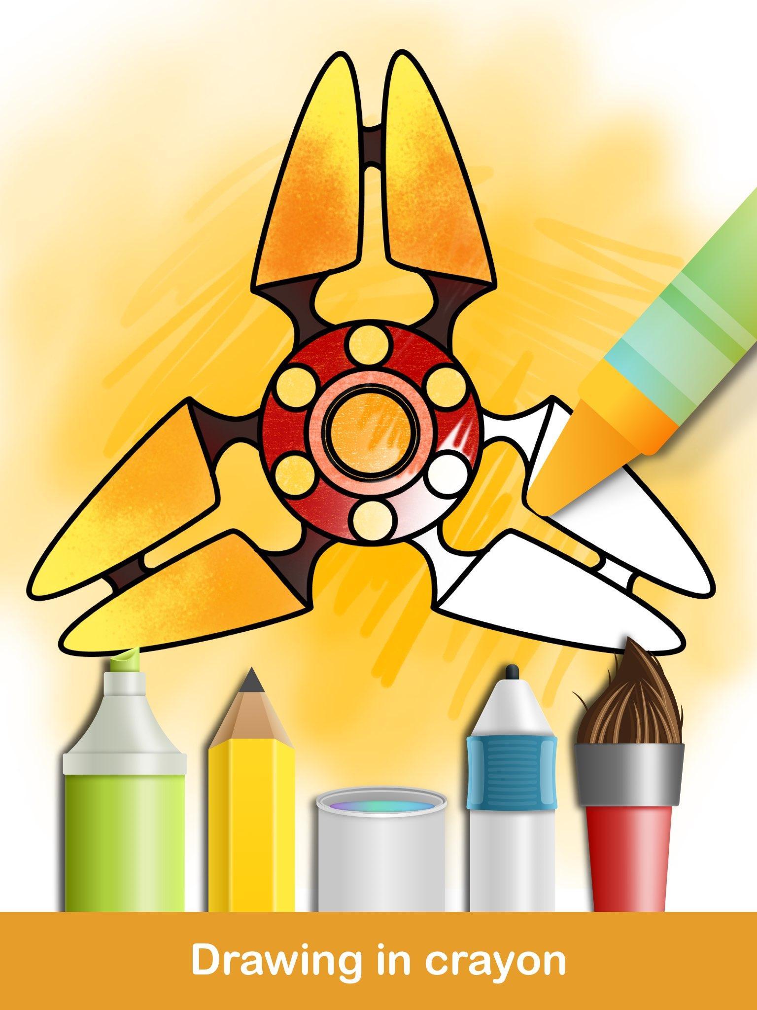 Fidget Spinner Coloring Books Game Screenshot