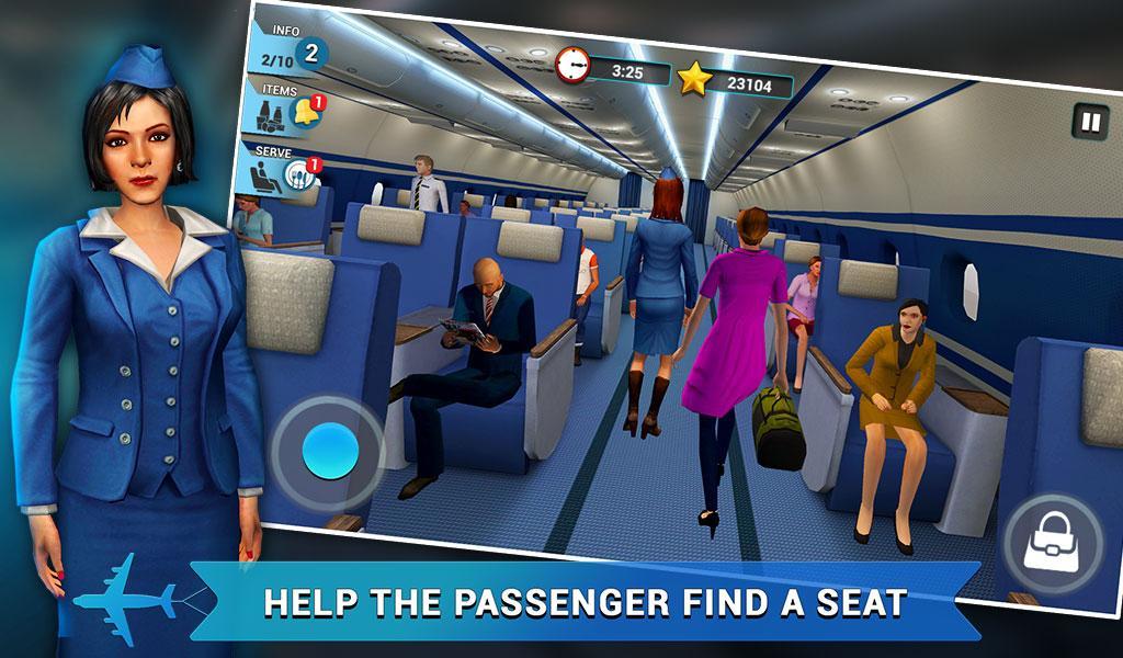 Скриншот игры Airplane Flight Attendant -Car