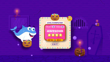 Baby Shark - Candy Challenge Game Screenshot
