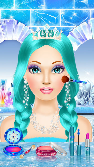 Screenshot of Ice Queen Salon - Girls Makeup and Dressup Game