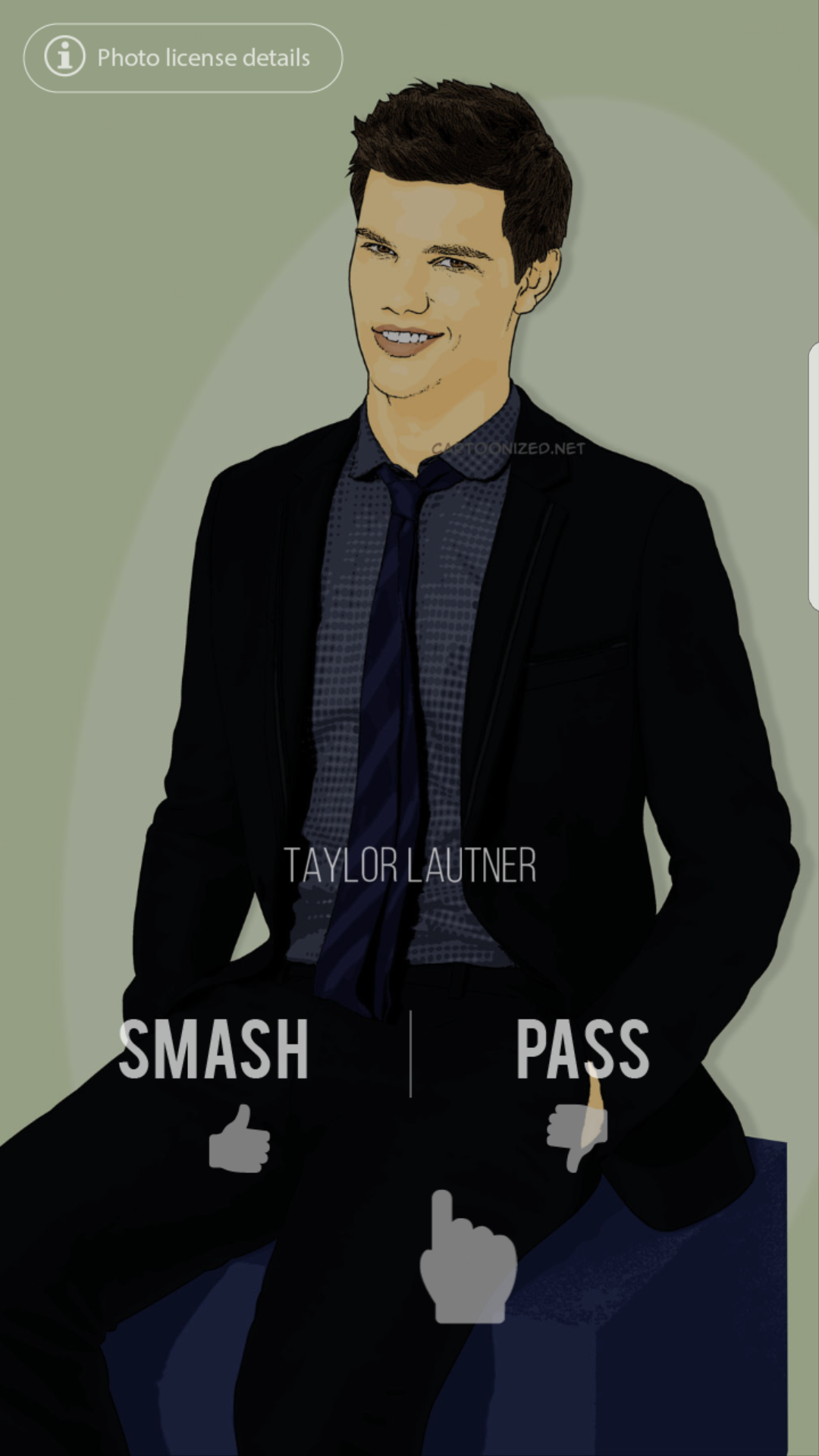 Screenshot of Smash or Pass Celebrity