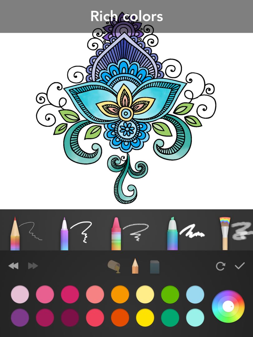 Screenshot of Mandala Coloring Book
