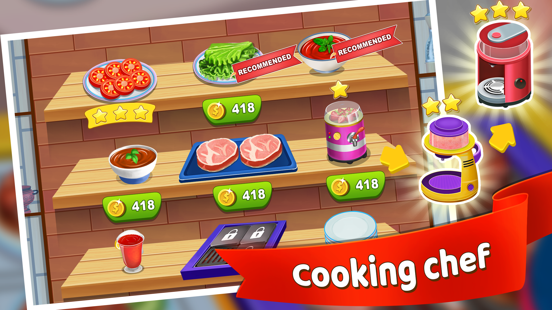 Captura de Tela do Jogo Cooking Star 🍳- Crazy Kitchen Restaurant Game