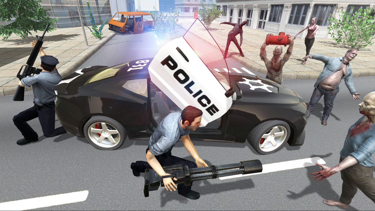 Screenshot 1 of Police vs Zombie - เกมแอคชั่น 1.3