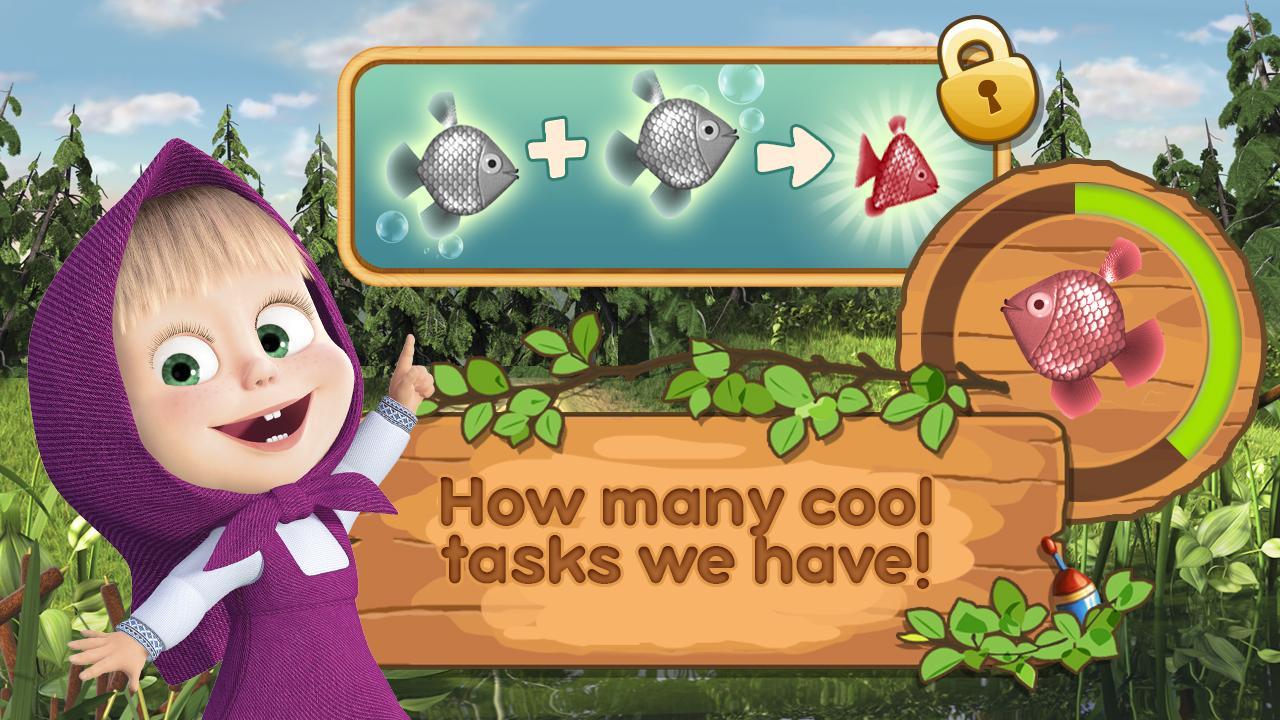 Masha and the Bear: Fishing Game Screenshot