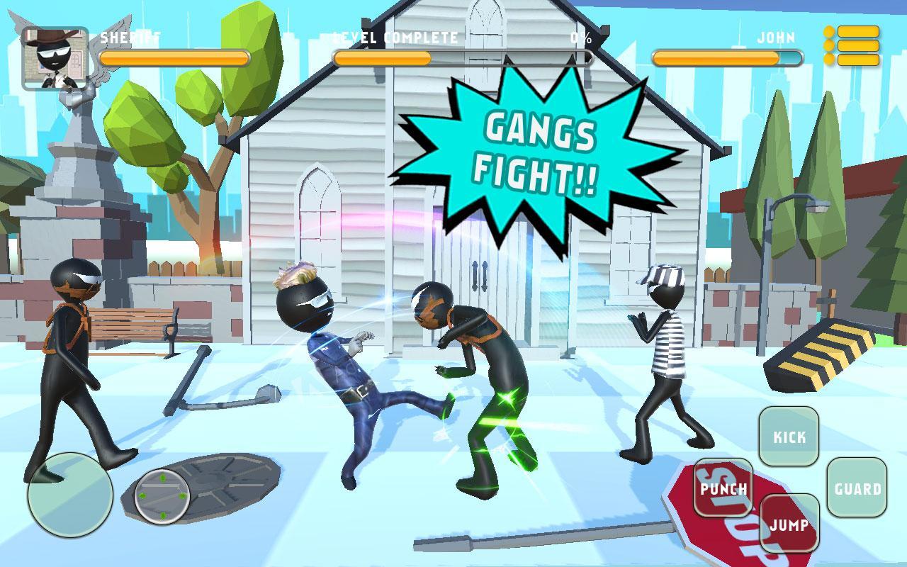 Screenshot of Stickman Fighter vs Street Gangster
