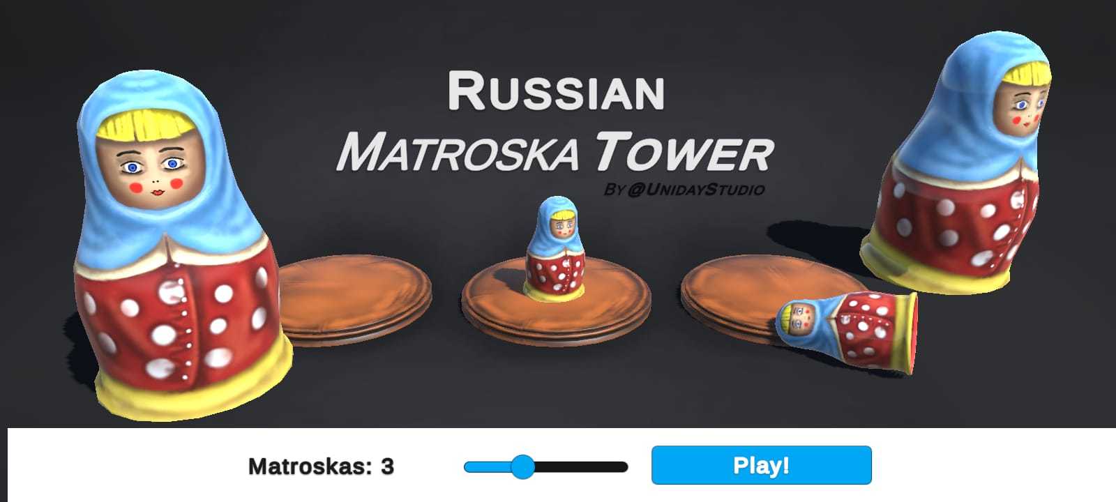Russian Matroska Hanoi Tower Game Screenshot