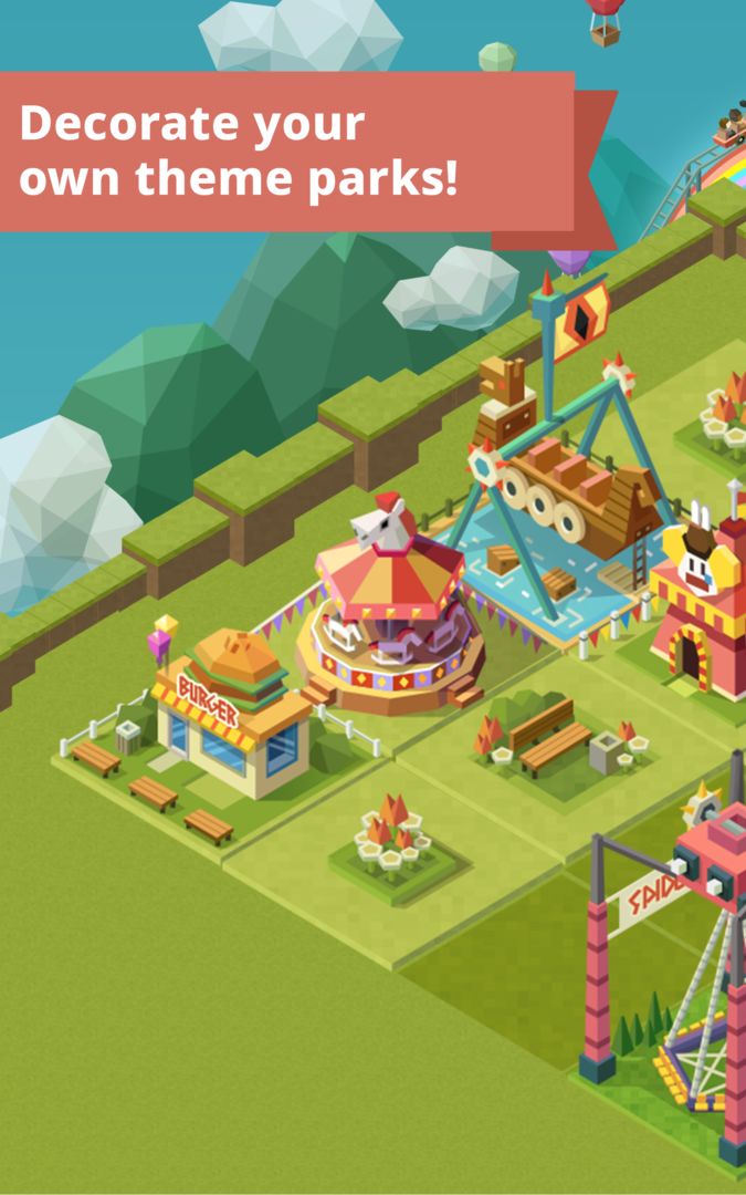 Merge Tycoon: 2048 Theme Park ภาพหน้าจอเกม