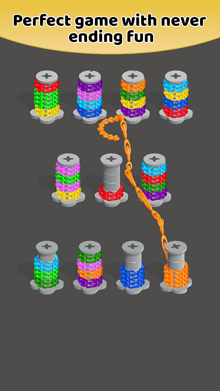 Chain Sort - puzzle Games Game Screenshot