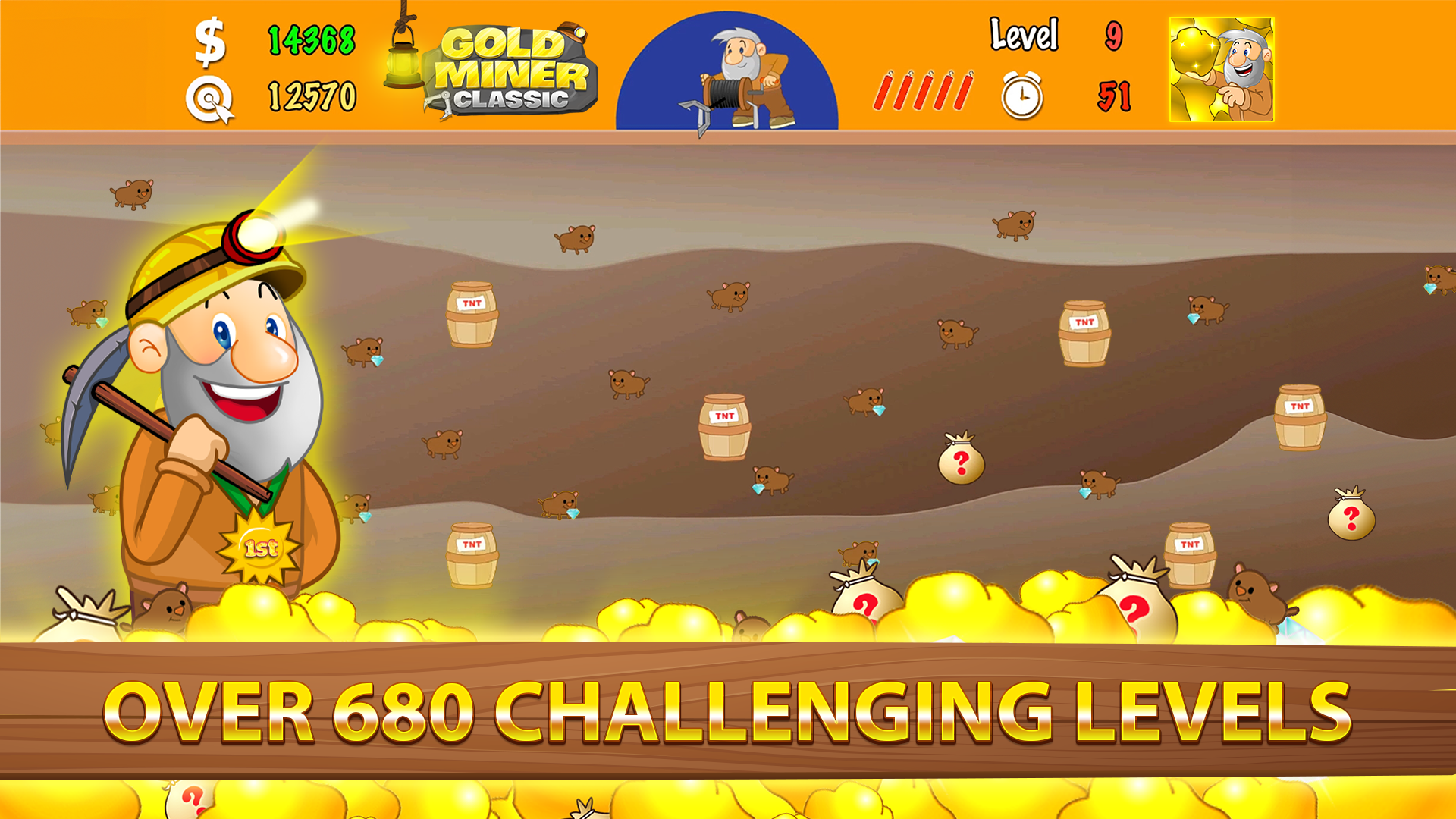 Gold Miner Classic: Gold Rush Game Screenshot