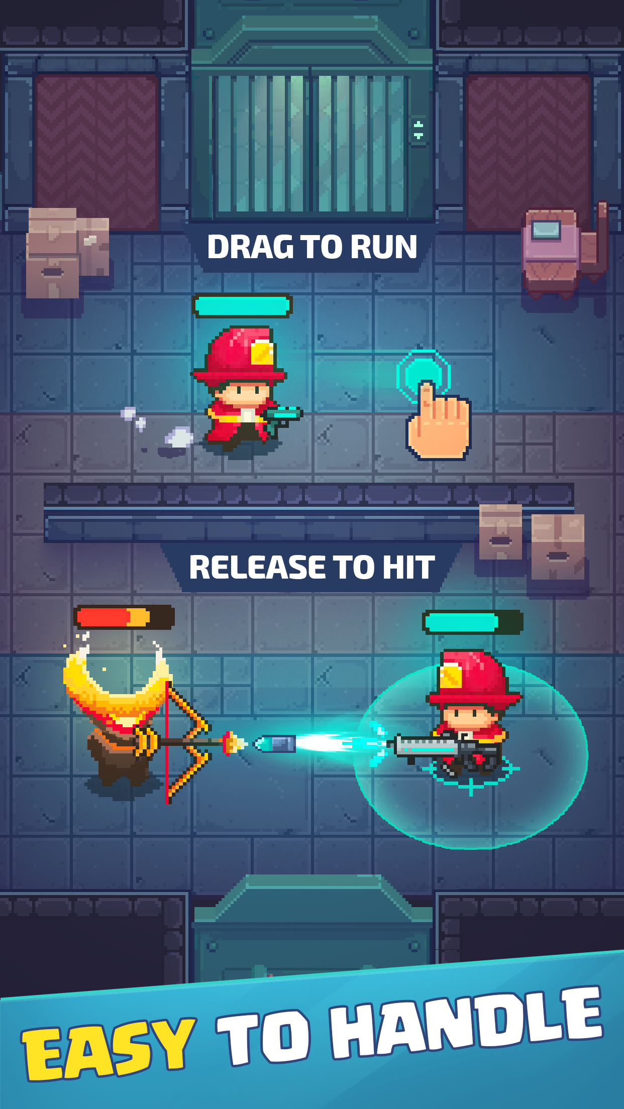 Firefighter: pixel shooter 게임 스크린 샷
