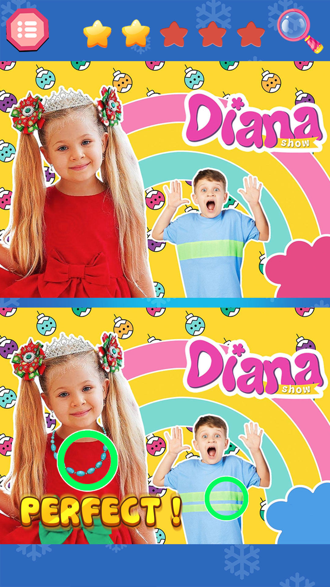 Diana game - Find different Game Screenshot