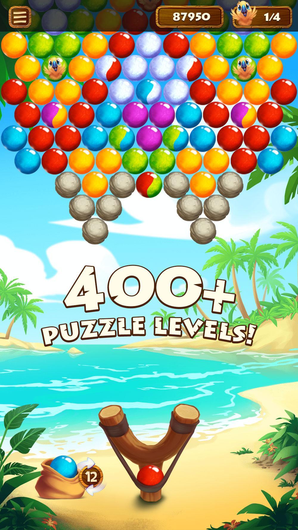 Bubble Beach Bird Rescue Game Screenshot