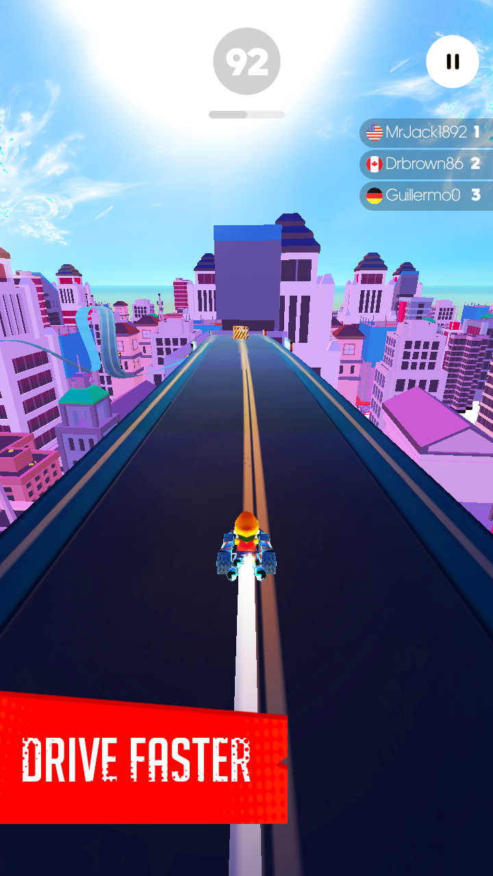 Captura de Tela do Jogo Crazy Road  - Kartrider