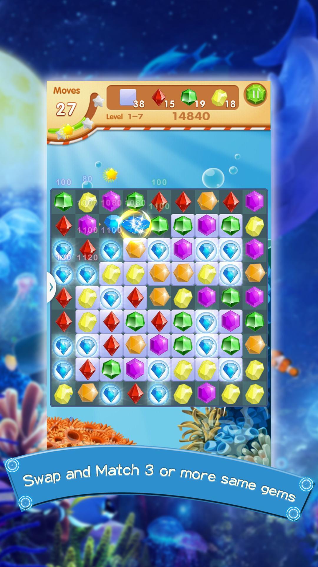 Скриншот игры Sea Treasure：Match 3