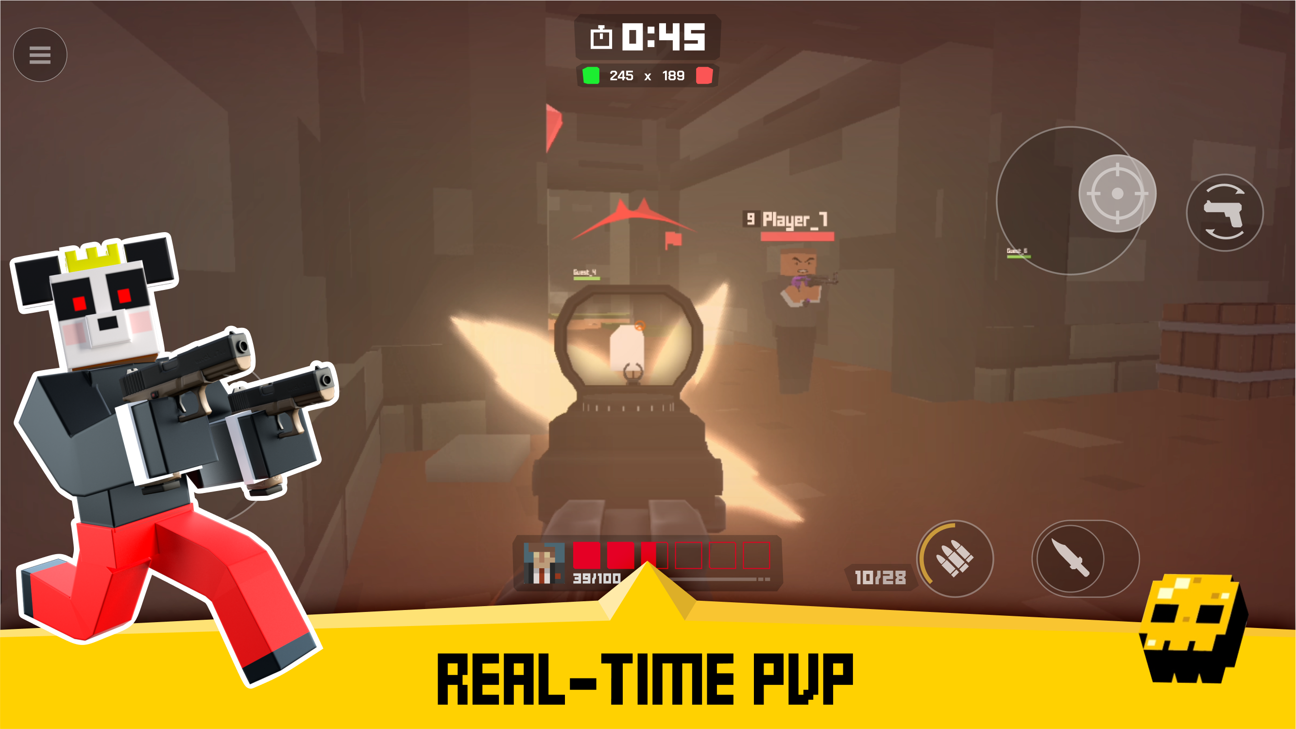 Screenshot of Krunker FRVR - Multiplayer FPS