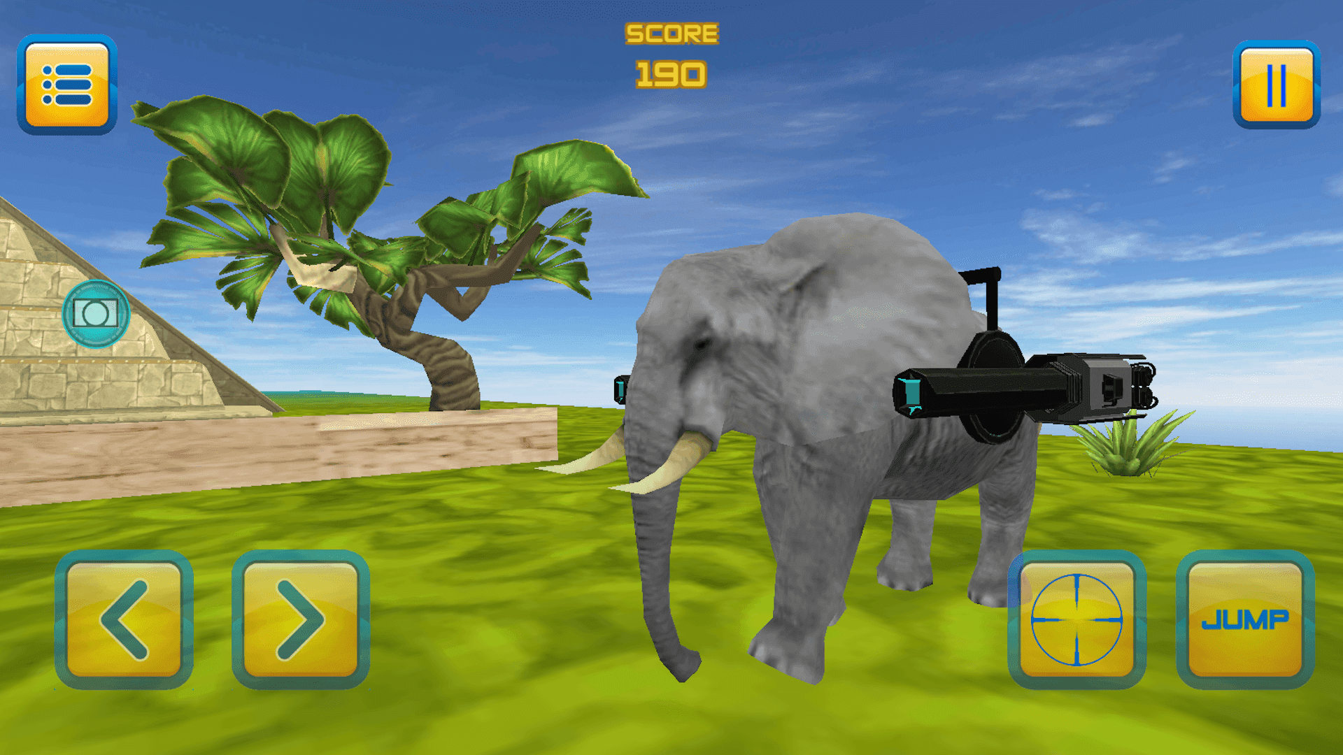 Armed Elephant Simulator 3D Game Screenshot