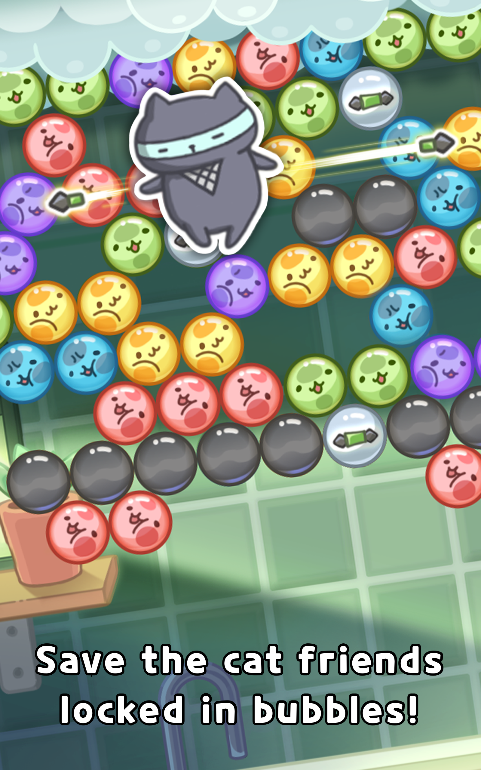 MitchiriNeko Bubble: Shooter Game Screenshot