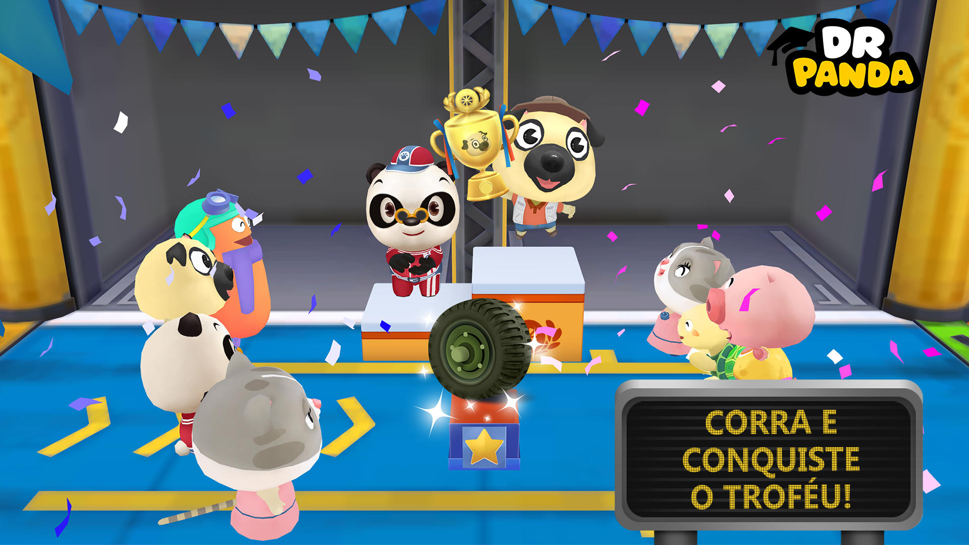 Captura de Tela do Jogo Dr. Panda Racers