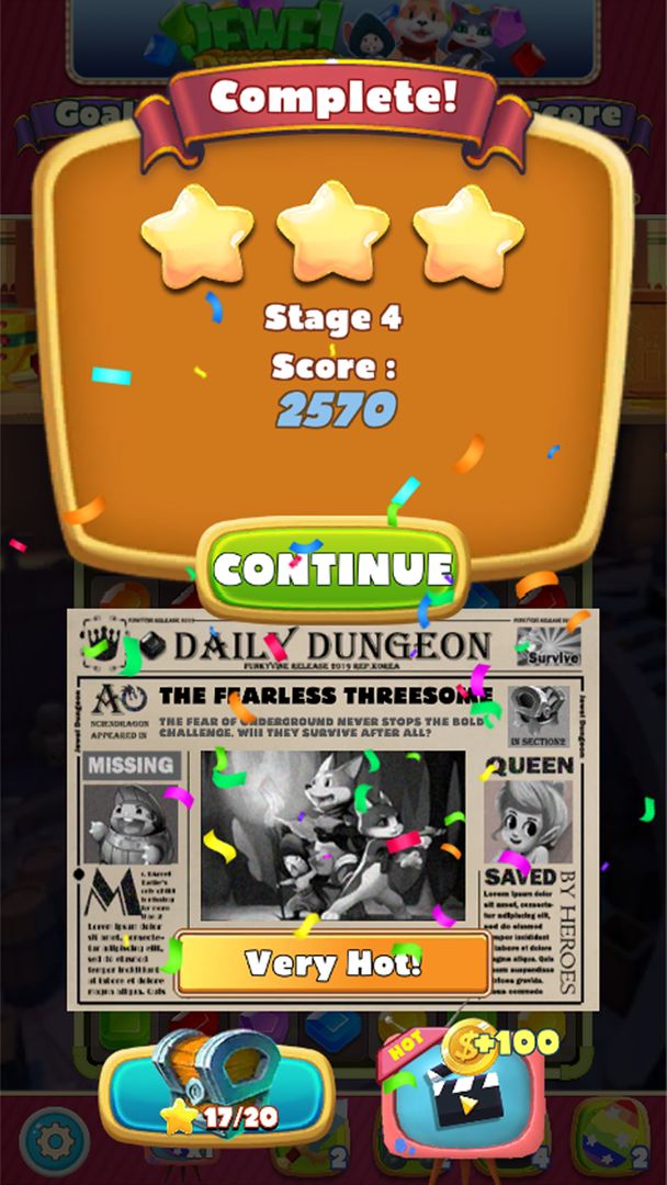 Screenshot of Jewel Dungeon - Match 3 Puzzle