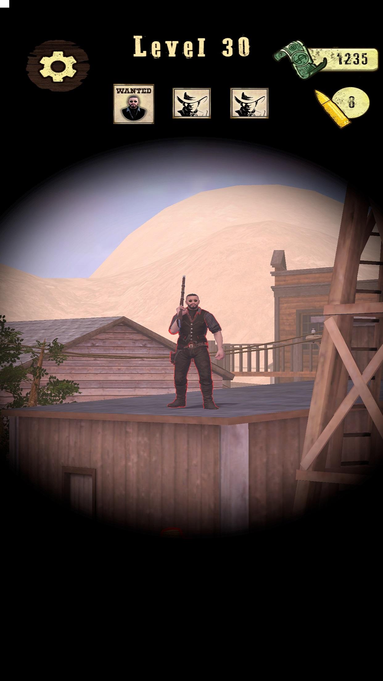 Wild West Sniper: Cowboy War Game Screenshot