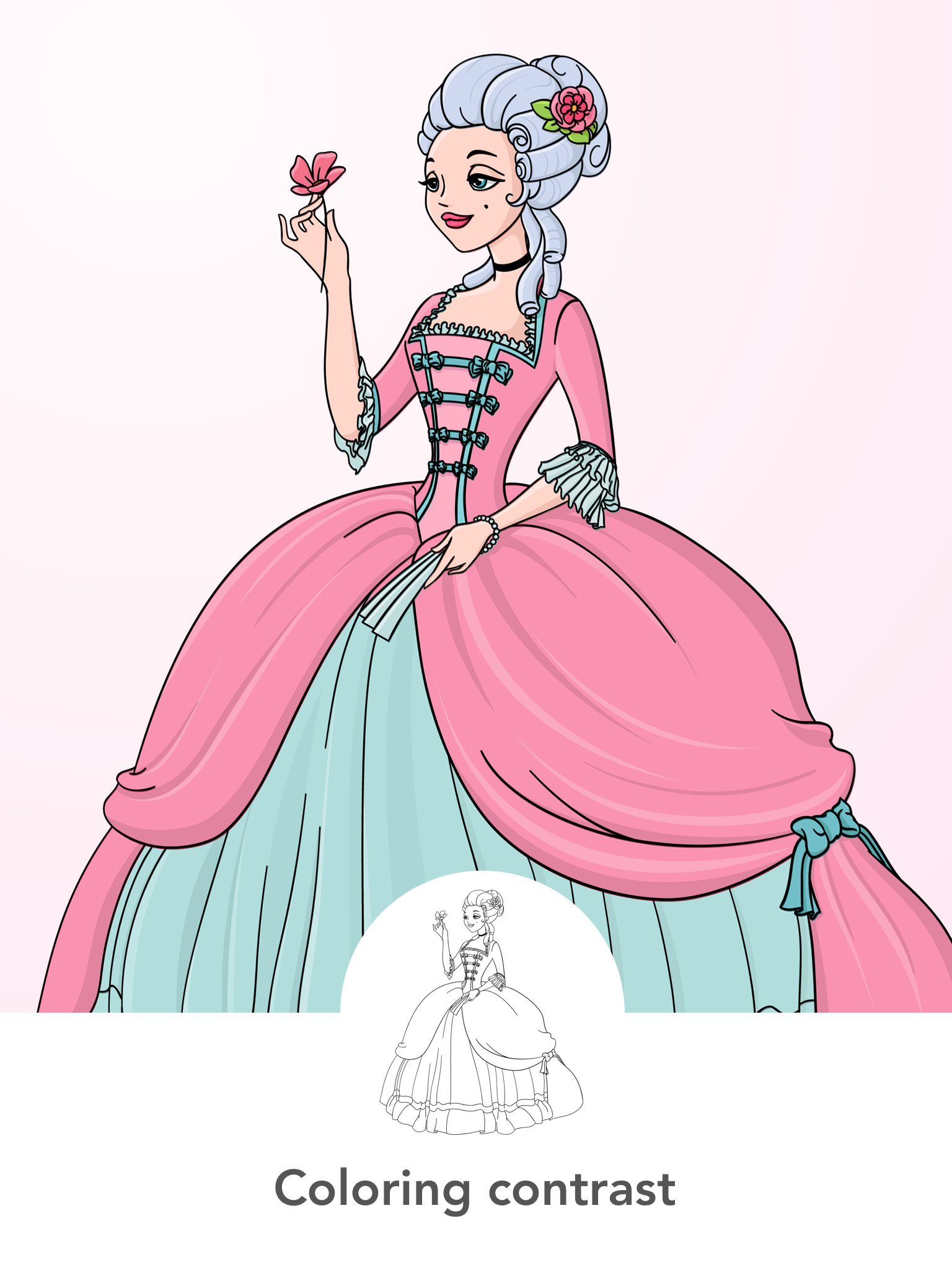 Cuplikan Layar Game Princess Coloring Books