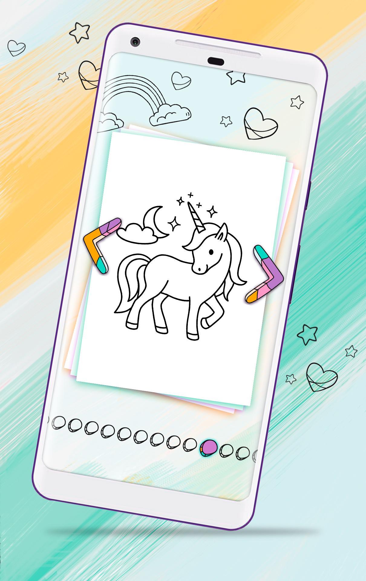 Unicorn Coloring Book Game Screenshot