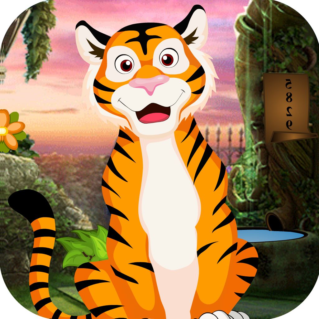 Screenshot of Kavi Games 410 - Tiger Rescue From cave Game