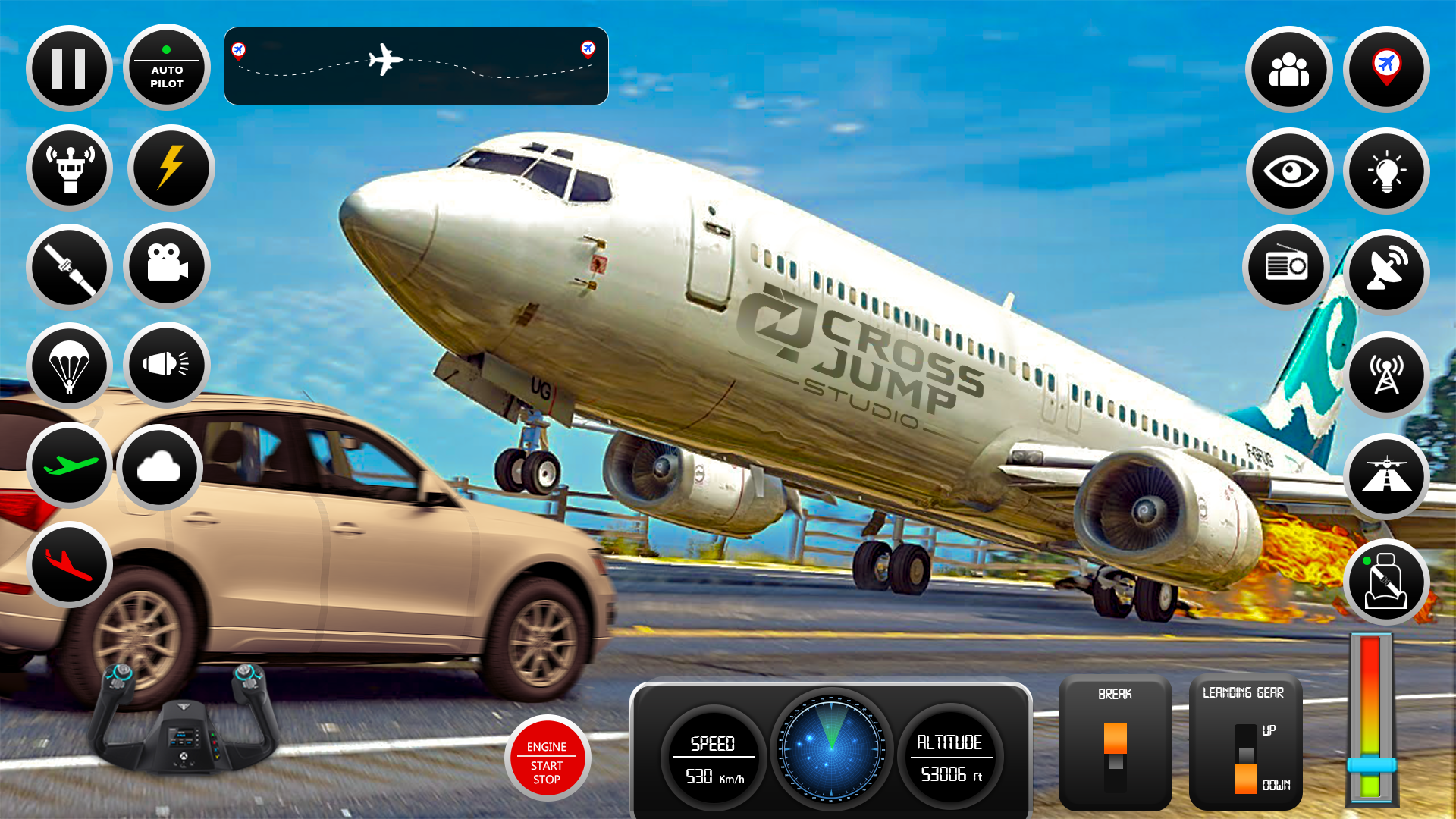 Cuplikan Layar Game Flight Simulator Airplane Game
