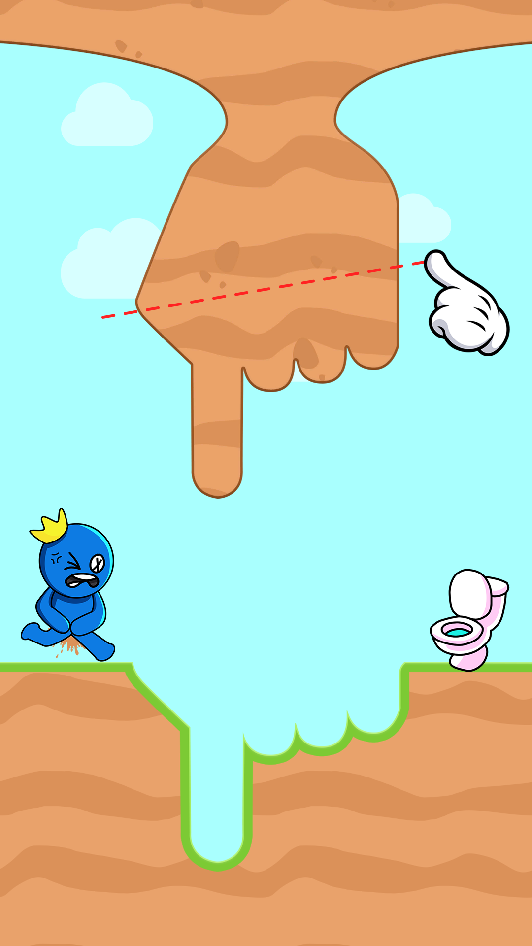Draw Bridge Puzzle:Toilet Rush screenshot game