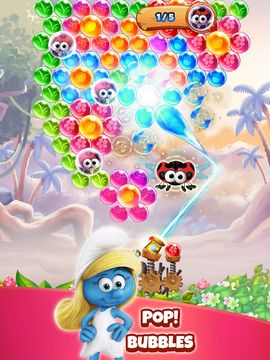 Smurfs Bubble Shooter Story Game Screenshot