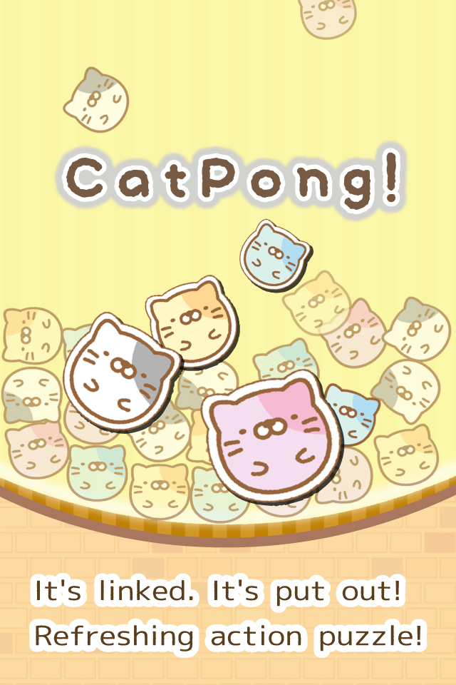 Screenshot of Cat Pong! pretty kitty puzzle