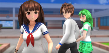 Banner of School Love Life: Anime Games 
