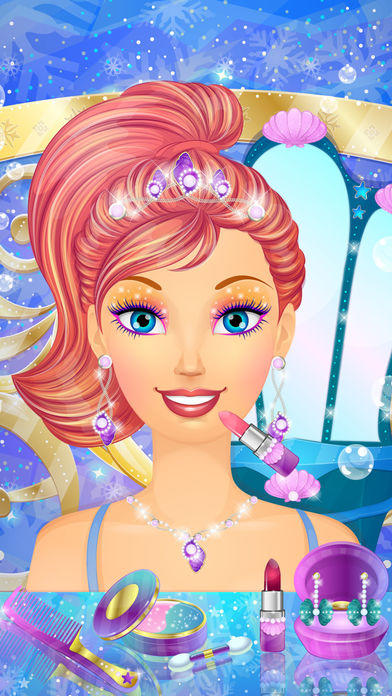 Ice Princess Mermaid Salon: Girls Makeover Games ゲームのスクリーンショット