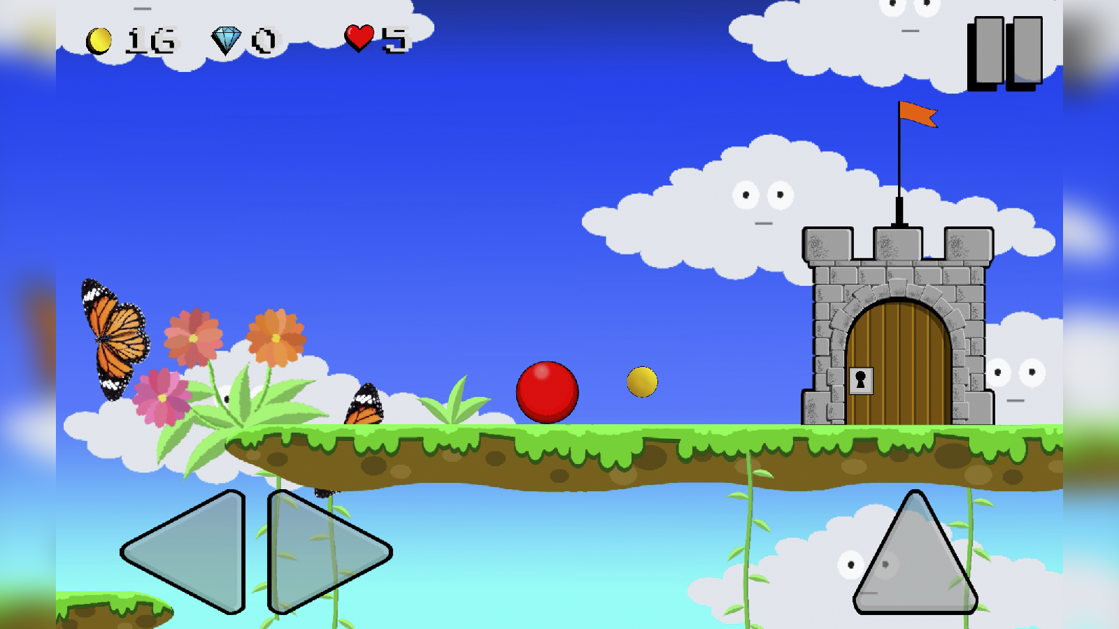 レッドバウンスボール ゲームのスクリーンショット