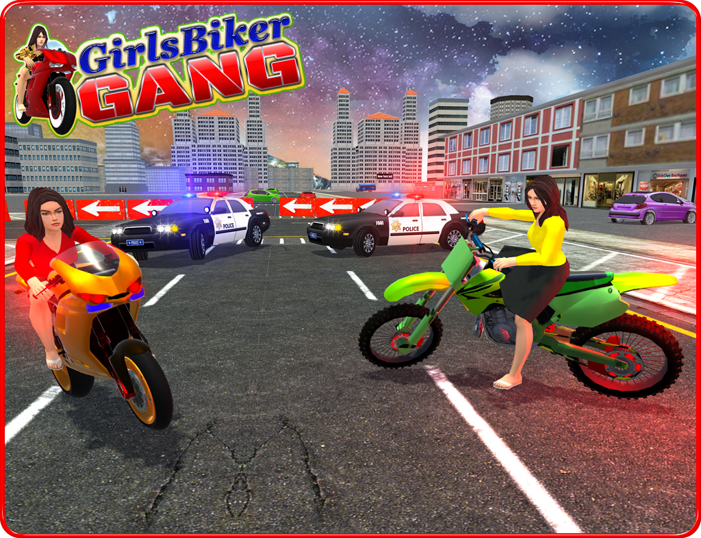 Captura de Tela do Jogo Girls Biker Gang 3D